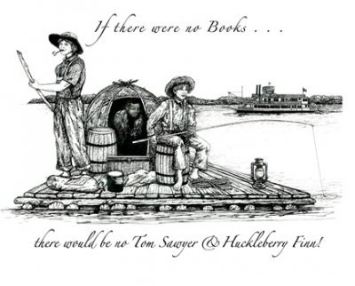 Tom Sawyer & Huck Finn Letterpress Broadside cover