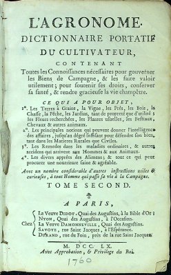 L'Agronome: Dictionnaire Portatif du Cultivateur, Tome Second cover
