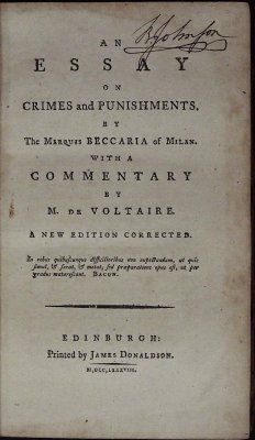 An Essay on Crimes and Punishment cover