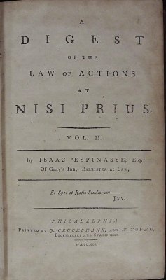 A Digest of the Law of Actions at Nisi Prius. Vol. II