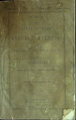 Journal of the Fifty-Seventh Annual Convention of the Protestant Episcopal Church in Virginia cover