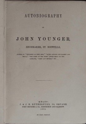 Autobiography of John Younger, Shoemaker, St. Boswells cover