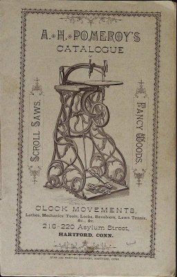 Catalogue of Scroll Saws, Fancy Woods, Clock Movements, etc. cover