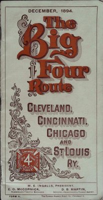 The Big Four Route Cleveland, Cincinnati, Chicago and St. Louis Ry. December 1894 cover