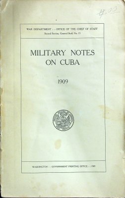 Military Notes on Cuba 1909 cover