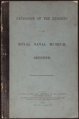 Catalogue of the Exhibits in the Royal Navy Museum, Greenwich cover