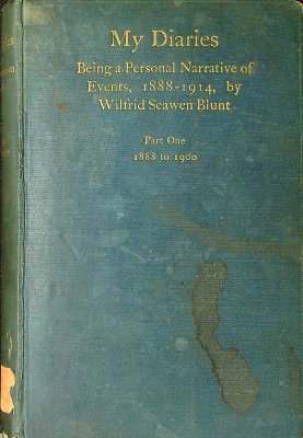 My Diaries: Being a Personal Narrative of Events, 1888-1914: Part One: 1888 to 1900 cover