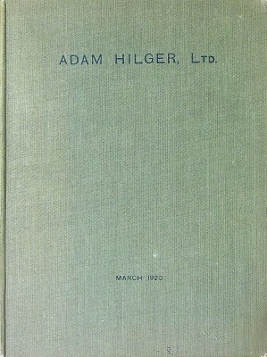 Adam Hilger, Ltd. March 1920 Trade Catalog cover