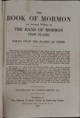 The Book of Mormon cover