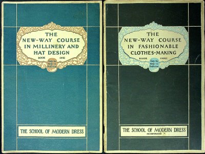 The New-Way Course in Millinery and Hat Design (Books 1-3) and Fashionable Clothes-Making (Books 5-8; Drafting Supplement Parts 1-2) cover