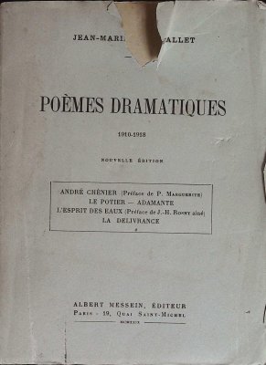 Poemes Dramatiques 1910-1918 cover