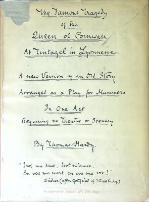 The famous tragedy of the Queen of Cornwall at Tintagel in Lyonnesse,: A new version of an old story arranged as a play for mummers, in one act, requiring no theatre or scenery; cover