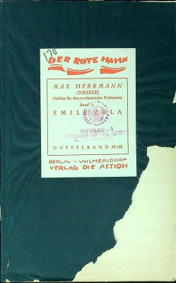 Der Rote Hahn 59/60: Dichter für das revolutionäre Proletariat, Band 1: Emile Zola cover