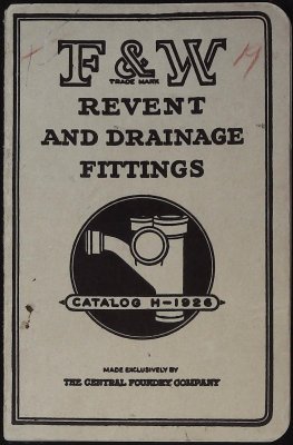F & W Revent and Drainage Fittings: Catalog H-1926 cover