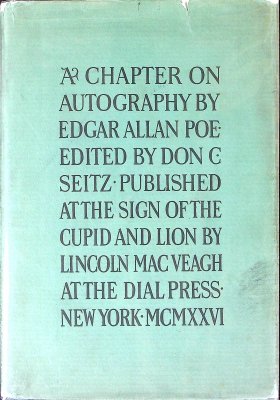 A Chapter on Autography cover