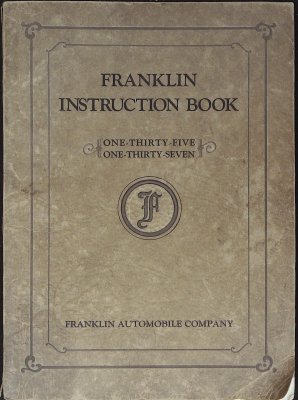 Franklin Instruction Book: One-Thirty-Five, One-Thirty-Seven cover