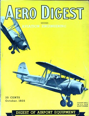 Aero Digest. Volume 27, Number 4. October 1935. cover