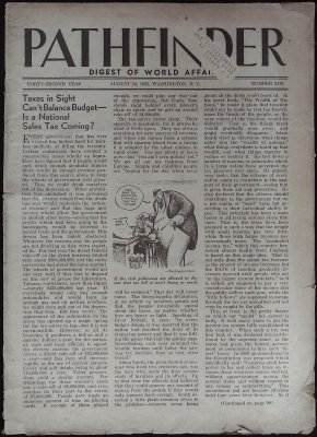 Pathfinder: Digest of World Affairs. August 24, 1935 cover