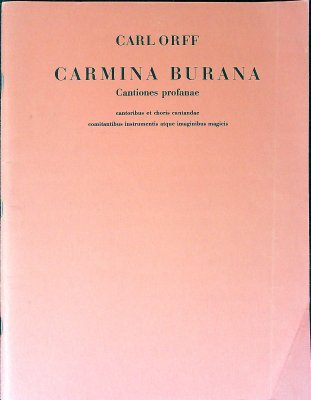 Carmina Burana: Cantiones profanae cover