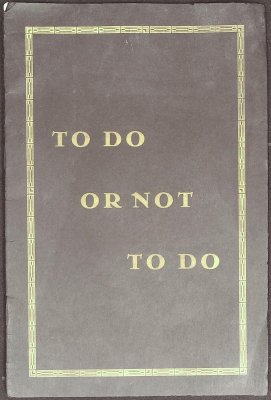 To Do or Not to Do: That IS the Question. A Social Blue Book of Campus Etiquette cover