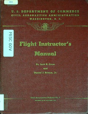 Flight Instructor's Manual cover