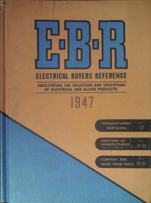 E-B-R Electrical Buyers Reference 1947 cover