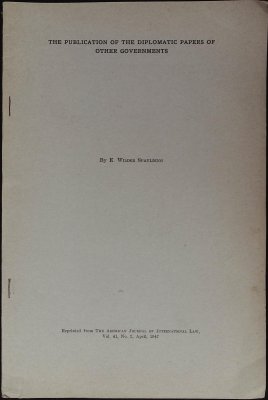 The Publication of the Diplomatic Papers of Other Governments cover