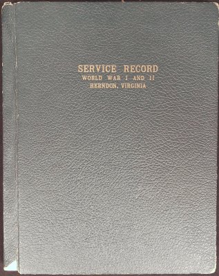 Service Record Book of Men and Women of Herndon, Virginia cover