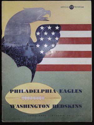 World's Champions Philadelpha Eagles vs Washington Redskins Official Program: Shibe Park, October 23, 1949 cover