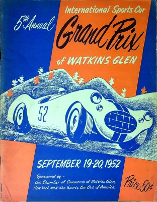 5th Annual International Sports Car Grand Prix of Watkins Glen. September 19-20, 1952