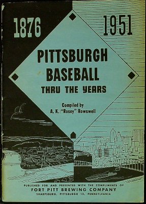 Pittsburgh Baseball (Thru the Years) cover