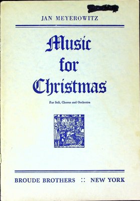 Music for Christmas: For Soli, Chorus and Orchestra cover