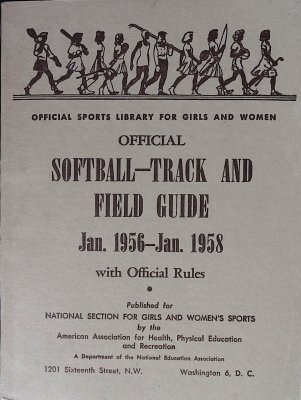 Official Softball-Track and Field Guide Jan. 1956-Jan. 1958 with Official Rules cover