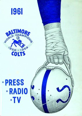 Baltimore Colts Press Radio TV 1961 cover