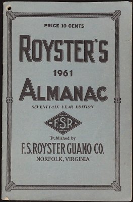Royster's 1961 Almanac cover