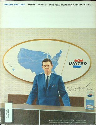 United Air Lines Annual Report Nineteen Hundred and Sixty-Two cover