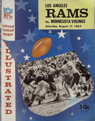 NFL Illustrated Los Angeles Rams vs. Minnesota Vikings August 17, 1963