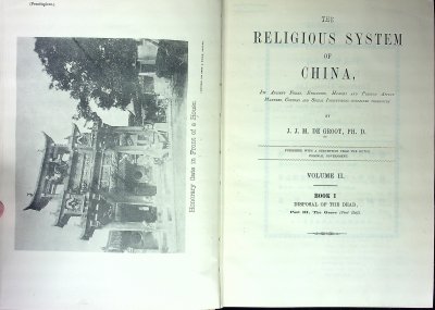 The Religious System of China, Volume II, Book I, Part III cover