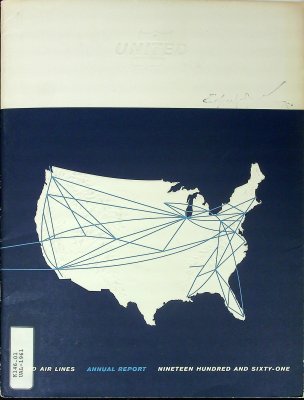 United Air Lines Annual Report Nineteen Hundred and Sixty-One cover