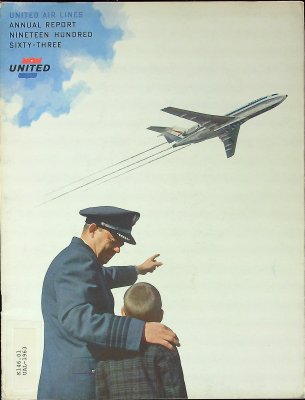 United Air Lines Annual Report Nineteen Hundred and Sixty-Three cover