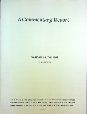 A Commentary Report: Vatican II & The Jews cover