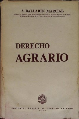 Derecho Agrario cover