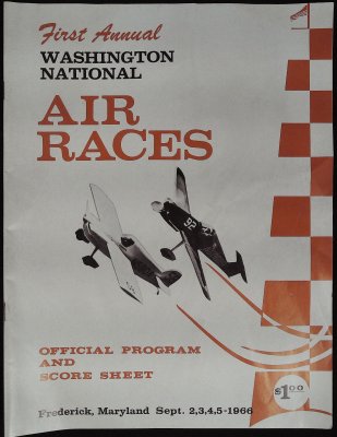 First Annual Washington National Air Races: Official Program and Score Sheet cover