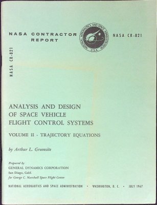 Analysis and Design of Space Vehicle Flight Control Systems, Volume II: Trajectory Equations cover