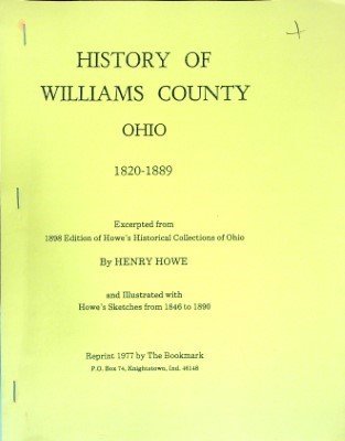 History of Williams County, Ohio 1820-1889 cover