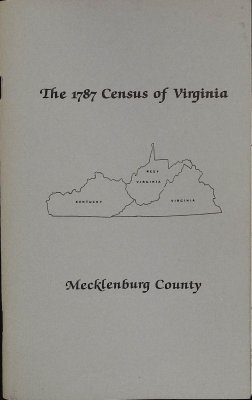 The personal property tax lists for the year 1787 for Mecklenburg County, Virginia cover