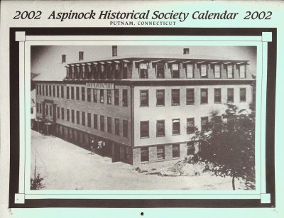 Aspinock Historical Society 2002 Calendar cover