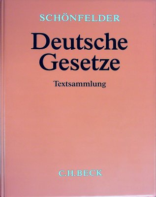 Schönfelder Deutsche Gesetze Textsammlung cover