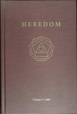 Heredom. The Transactions of the Scottish Rite Research Society. Volume 17, 2009 cover