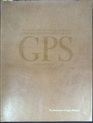 Lincoln Club of Northern California Lifetime Achievement Award: GPS, January 9, 2012 cover